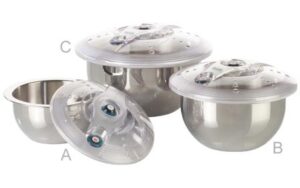 Lava-Bewaardoos RVS trio  1300 2500 4000 ml